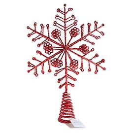 Gisela Graham Large Red Metal Wire Tree Top Star 34cm