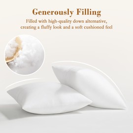 puredown® 16x16 Throw Pillow Inserts, 2 Pack Fluffy Soft Pillow Inserts Form Sham Stuffer, Square Decorative Throw Pillows for Couch, Sofa, Bed and Home Decor