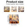 BOXOB 4pcs French Hair Side Comb, Leopard Small French Side