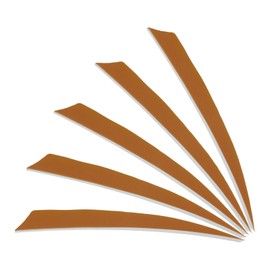 PATIKIL Arrows Vanes 5 Inch, 25 Pack Left Wing Arrow Feather Turkey Fletching Archery Accessories for DIY Target Shooting Hunting, Brown