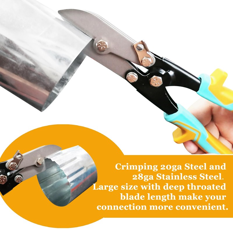 5 Blade Sheet Metal Hand Crimper for Venting Work/Ductwork/HVAC Downspout