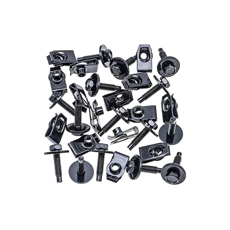 Rexka 15 Sets M6-1.0 Extruded U Nuts & Hex Head