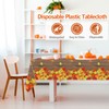 BCCSNNM 3 PCS Fall Tablecloth Plastic Autumn Thanksgiving Tablecloths,Disposable Fall