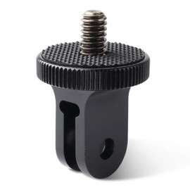 HSU Aluminum Conversion Adapter, Mini Tripod Mount, 1/4 Tripod Adapter for GoPro (GP Standard) to Camera Screw (1/4 Standard) (Black)