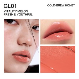 INTO YOU Glow Balm-in Lipstick, Sheer and Hydrating Tinted Lip Stain, Bare-skin Feel and Mirror-like Finish with Long Lasting Lightweight Texture(GL01)