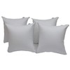 4 Pack Feather Proof Pillow Protectors 18x18 Waterproof Cover for
