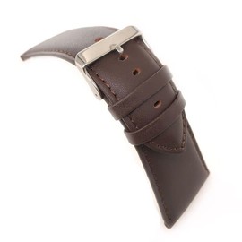 diloy Calf Leather Watch Strap smooth watchband 26mm 28mm 30mm 32mm 34mm 36mm 38mm 40mm Ref. 302EA Dark Brown 26mm