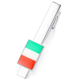 HONEY BEAR Mens Tie Clip Bar National Flag - Normal Size for Business Wedding Gift,5.4cm (Italy Italian Flag)
