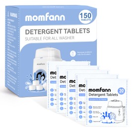 MOMFANN Professional Deep Cleaning Detergent Tablets for All Baby Bottle Washers, Washer Tablets for Bottle Washer and Sterilizer and Dryer, Easy to Use (150Pcs)