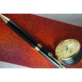 Sheaffer Made in The USA Legacy Heritage with Gold appointments Ball Pen and Sheaffer Gold Desk Watch Corporate Gift Set in Gift Box