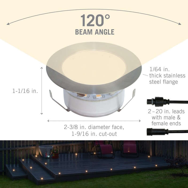 Armacost Lighting Portico White Recessed Outdoor LED Light 2 3/8"