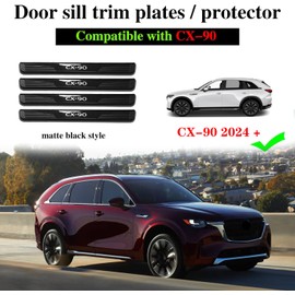 Door Sill Protector Trim Guard for Mazda CX-90 cx90 2024 2025 2026, Auto Interior Accessories Plates Cover Accessory Kick Panels (B)
