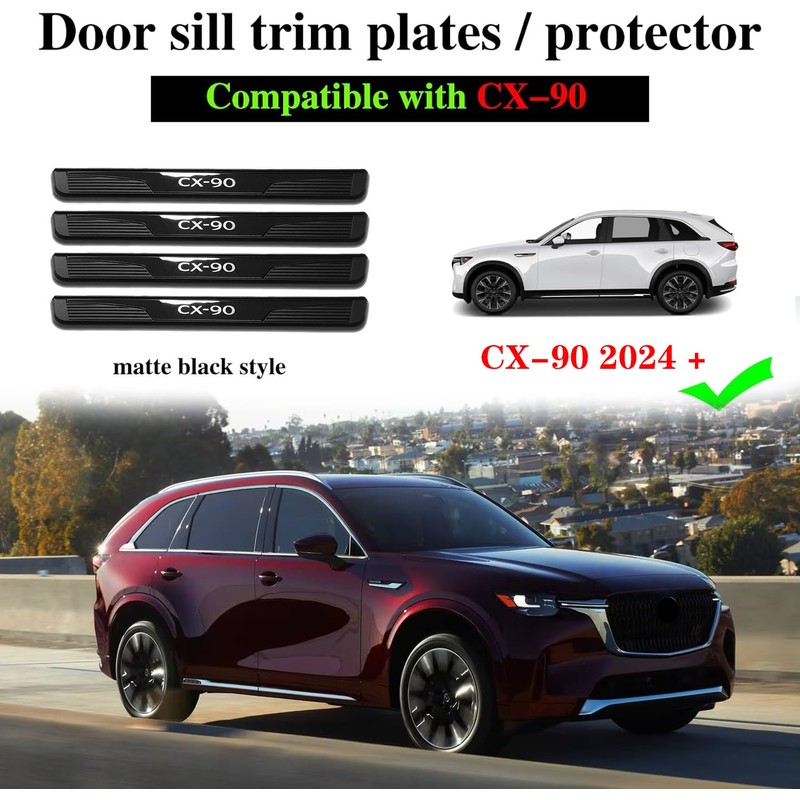 Door Sill Protector Trim Guard for Mazda CX-90 cx90 2024