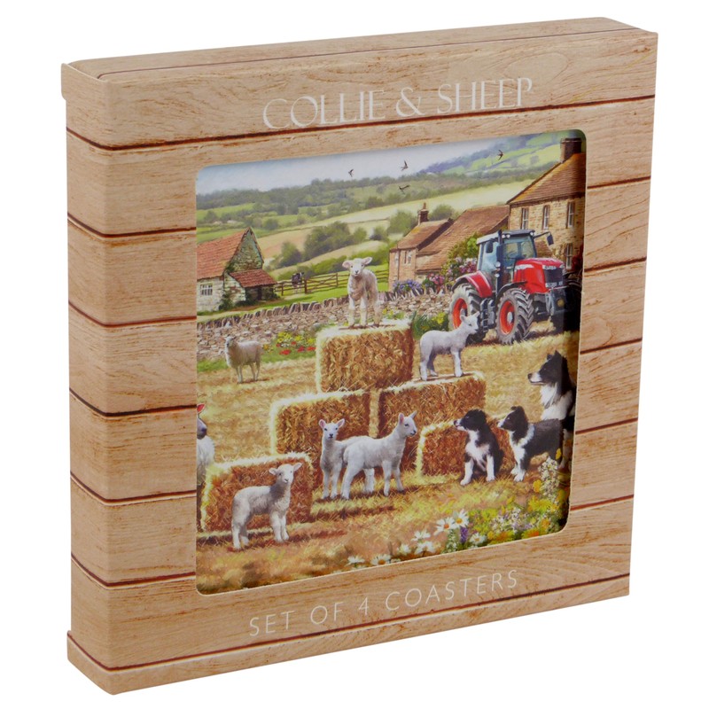 The Leonardo Collection Collie & Sheep Coasters Set of 4