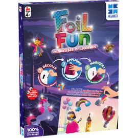 Megableu 678347 Fun Foil Princesses and Unicorns Hobbies Children's Creative and Playful Activity from 4 Years