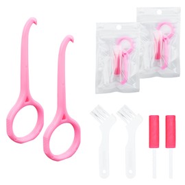 Ksheria 8pcs Aligner Removal Tool Kit,Retainer Remover Tools,Chewies and Brushs,Personal Orthodontic Supplies, Independent Packaging for Travel Use |2 Pack (Pink Strawberry Flavor)