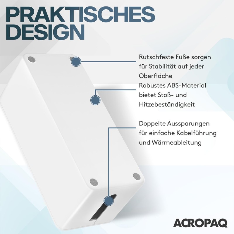 ACROPAQ Cable Box - Easy to Hide Cables and Hide