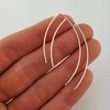 2 Inch Thin Sterling Silver Threader Earrings Open Hoop 20