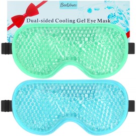 BeeVines BeeVines Gel Eye Mask, 2 Pack Cooling Ice Masks for Puffy Eyes for Men & Women, Cold & Warm Compress for Post Surgery, Puffiness, Allergies, Sinuses & Migraines Treatment(Blue & Green)