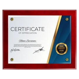 Classic Awards Certificate Holder Award Plaque - Certificate Holder - 3 Colors- Certificate Display (Rosewood)