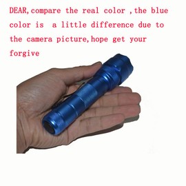 Skysted WF-502B Single Mode 10W LED Bulb 1200 Lumen Mini Portable Tactical Handheld Flashlight Torch Lamp with Clip (Blue)