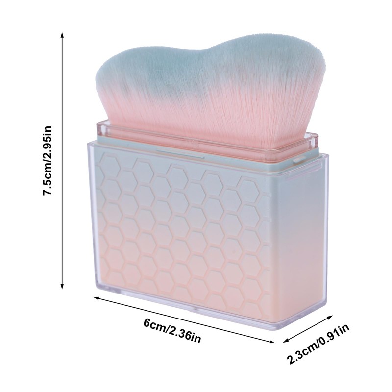 Retractable Self Tanning Brush with Cover, Self Tanner Kabuki Bronzer