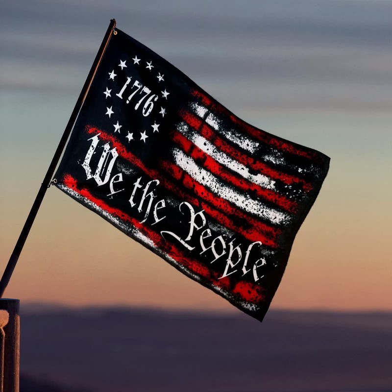 FULAISMGS We The People 1776 Flag Double Sided 3x5 Outdoor