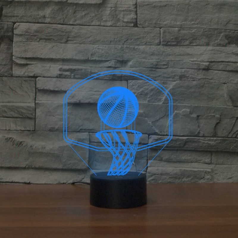 SUPERHONGJIHAO Night Light for Kids, 3D Shooting, Basketball, LED Lamp