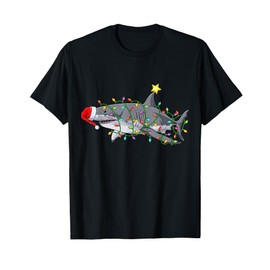 Funny Santa Sharkmas Xmas Costume Shark Christmas Tree T-Shirt