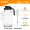 TOMNK 4 PCS 64 oz Glass Pitcher With Lid, 2
