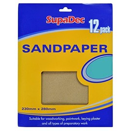 SupaDec General Purpose Sandpaper Pack 12 Assorted