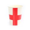 England Flag Cups - Pack of 10 White Paper Cups