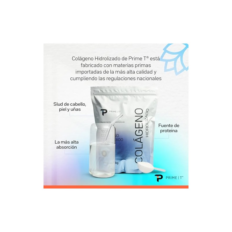Primetech Nutrition Péptidos Colágeno Hidrolizado En Polvo Puro 1 Kg
