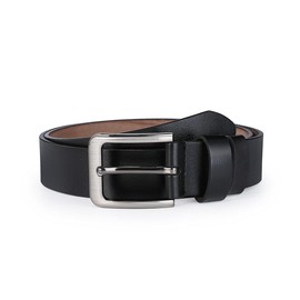 Men Belt Genuine Leather for Regular & Big and Tall (35"-62") Jeans Belt Dress Belt Casual & Work (Waist 46"-48", Black)