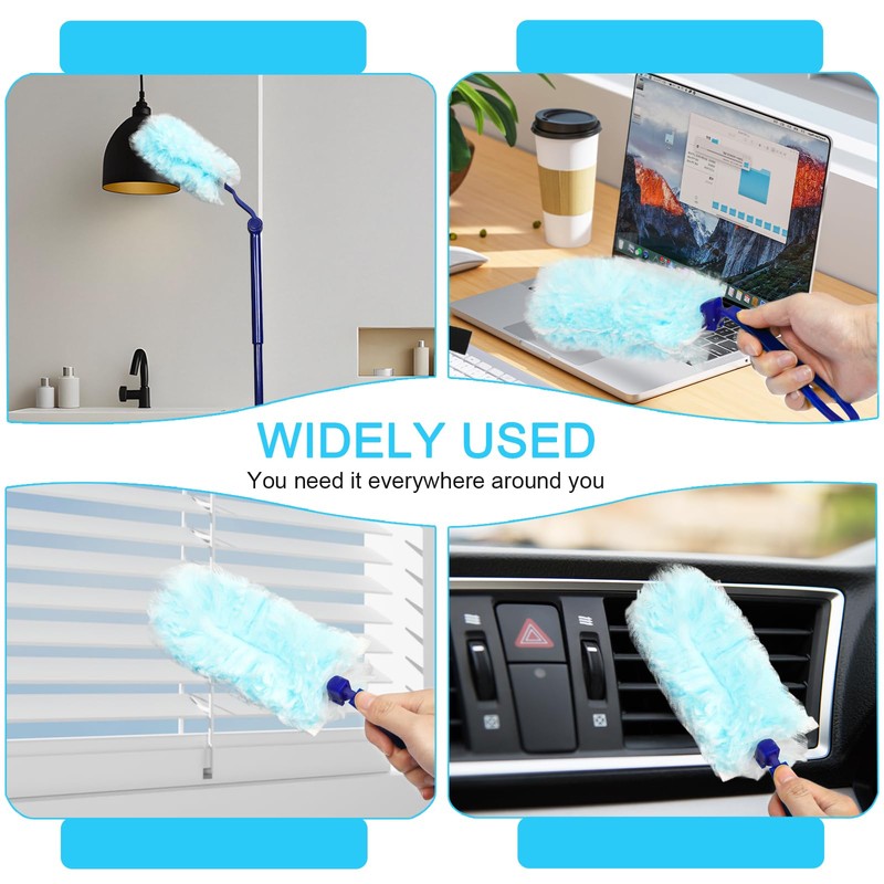 Newthinking Flash Dust Magnet and Refills, Fluffy Disposable Dust Magnet