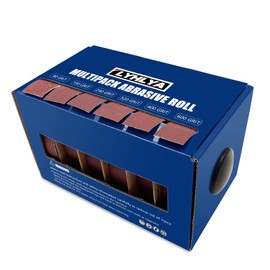 6 Rolls Sandpaper, 2.5cm x 8m Sand Paper Abrasive Paper with Dispenser Emery Cloth Roll for Wood Furniture Finishing Metal Sanding Automotive Polishing, 80/150/240/320/400/600