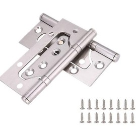 SARTODOORS Non Mortise Silver Hinges for Interior Door, 2 pcs in Pack