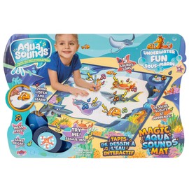 Aqua Sounds Magic Mat: Under The Sea Fantasy - Water Drawing, Character & Scene Reveal, Makes Sounds While You Scribble, Chunky Water Pen, Kid Age 2+