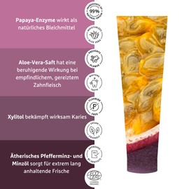 ECODENTA Zertifizierte Organische Zahnpasta zum Aufhellen mit Passionsfruchtgeschmack und Enzymen 75ml