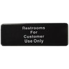 Winco SGN-317 Sign, 3-Inch by 9-Inch, Restroom for Customer