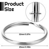 Fanshiontide 100 Pcs 25mm Diameter Key Ring Sliver Stainless Steel