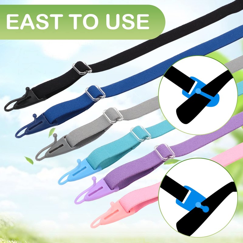 Oudain 6 Pack Adjustable Kid Eyeglass Strap Eyeglass Band Sports