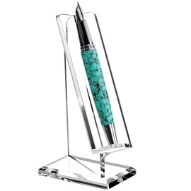 SANRUI Acrylic Pen Holder Desktop Display, Vertical Fountain Pen Pencil Stand Ballpoint Showholder, Clear Makeup Brush Rack, Paintbrush Drying Support Organizer Desk for Exhibitions,Office,Store Use