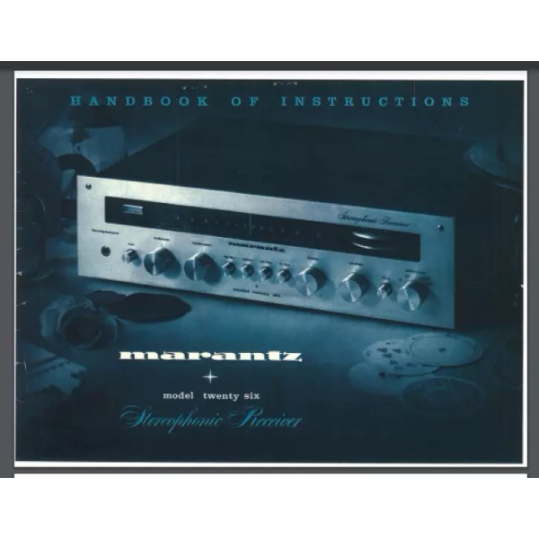 Marantz Model 26 Stereophonic Receiver Service Owner Manual 20 pages