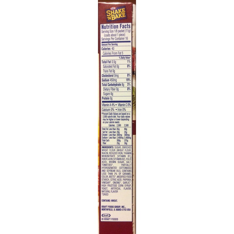 Shake 'N Bake BBQ GLAZE Seasoned Coating Mix 7oz. (4