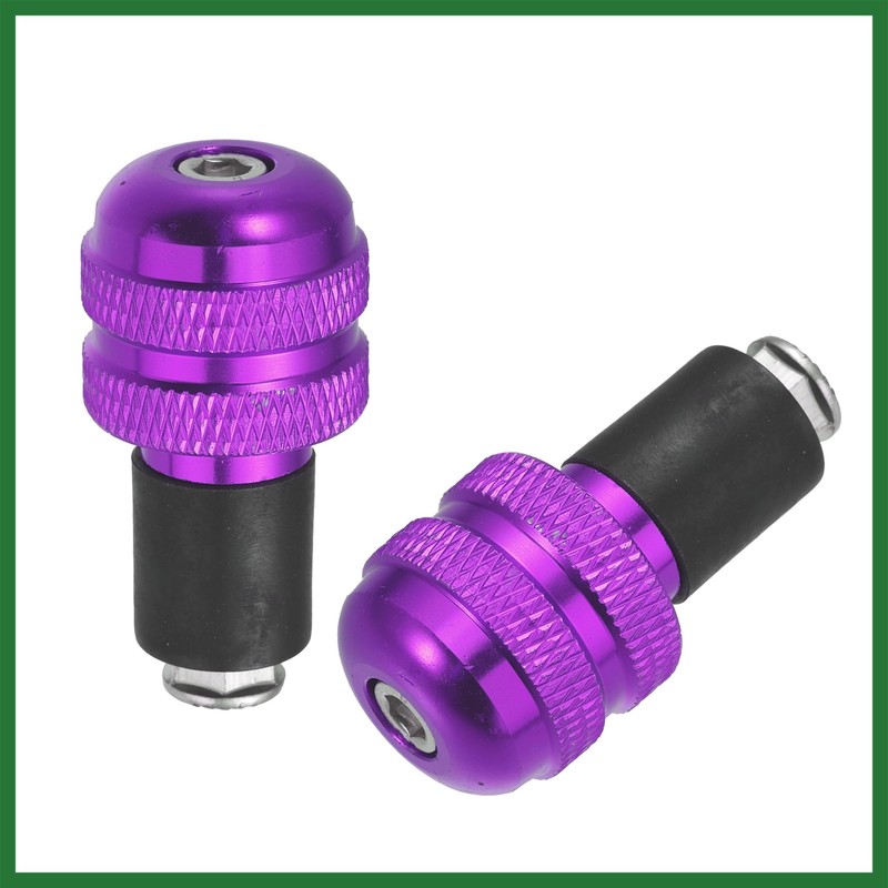 Motoforti 1 Pair 7/8" 22mm Purple Motorcycle Handlebar End Grips