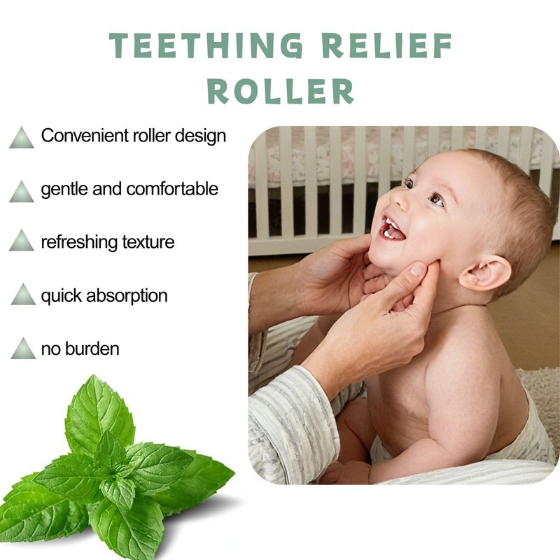 Teething Relief Roller, Natural and Gentle Tooth Relief Roller -
