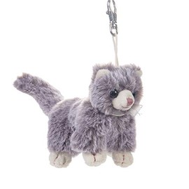 Dilly Dudu Gray Cat Plush Keychain - Soft and Cuddly
