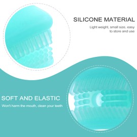 EXCEART Silicone Soft Chewable Toothbrush, Portable Travel Toothbrush, Hands-Free Teeth Whitening, U-Shaped, 1 Count (Pack of 1), Turquoise