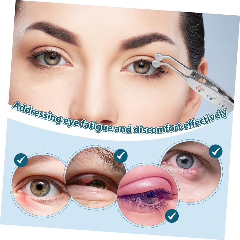 BIUDECO Meibomian Gland Massage Tweezers Round Tip Eyelid Forceps for